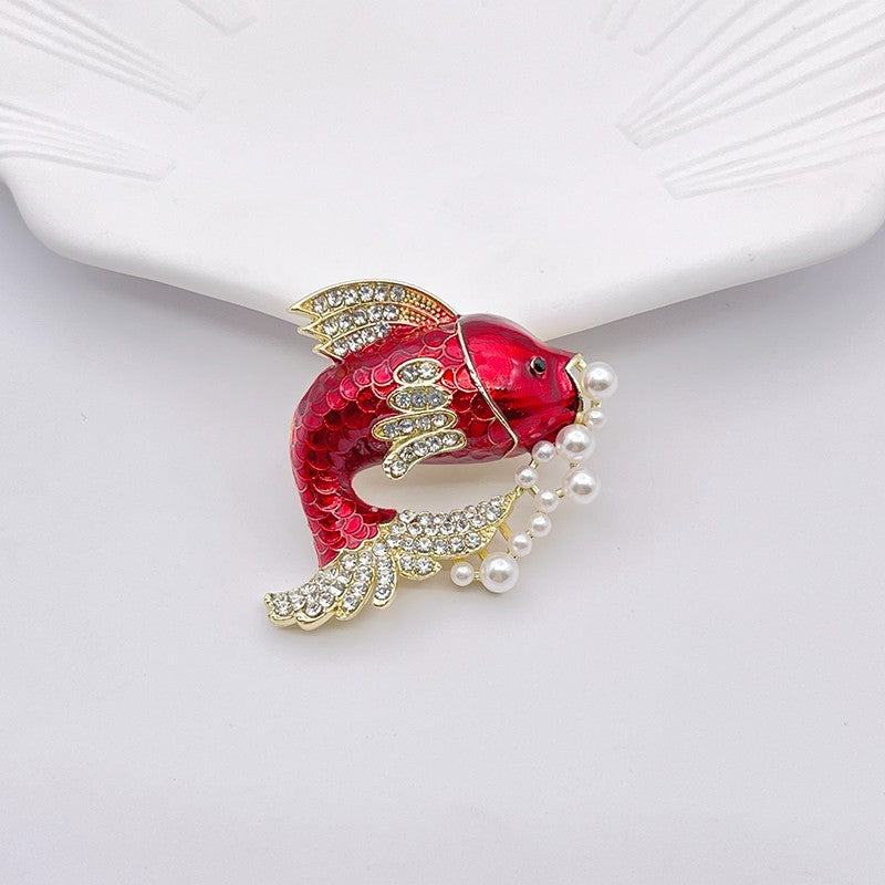 4pcs Enamel Butterfly Fish Fleur de Lis Brooch Pin Set Fashion Jewelry Gift