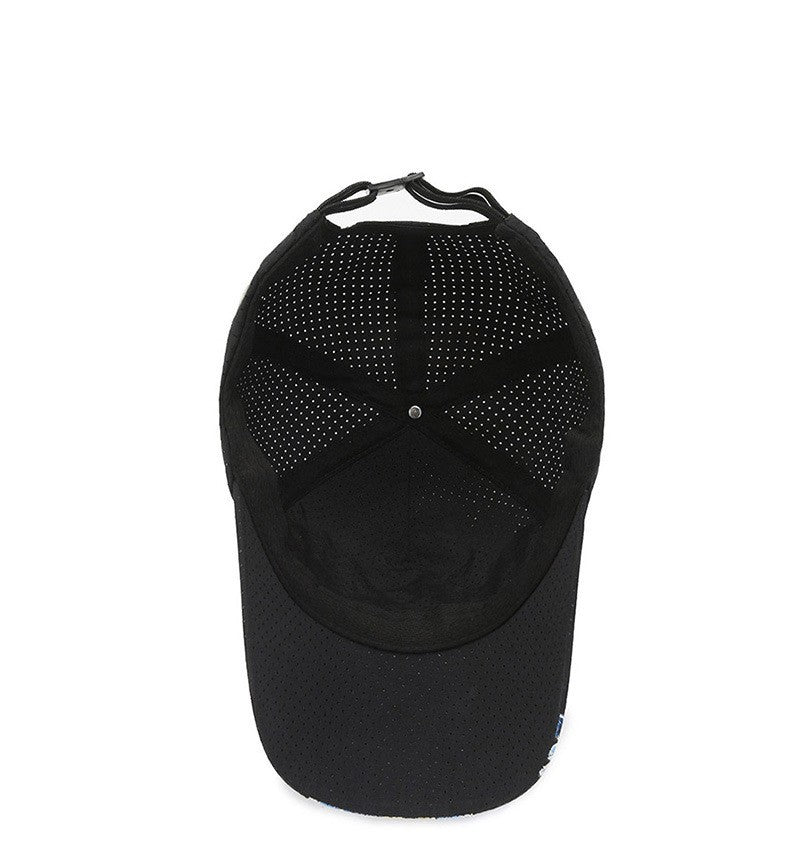 Vibrant Floral Peony Baseball Cap Black Perforated Mesh Breathable Adjustable