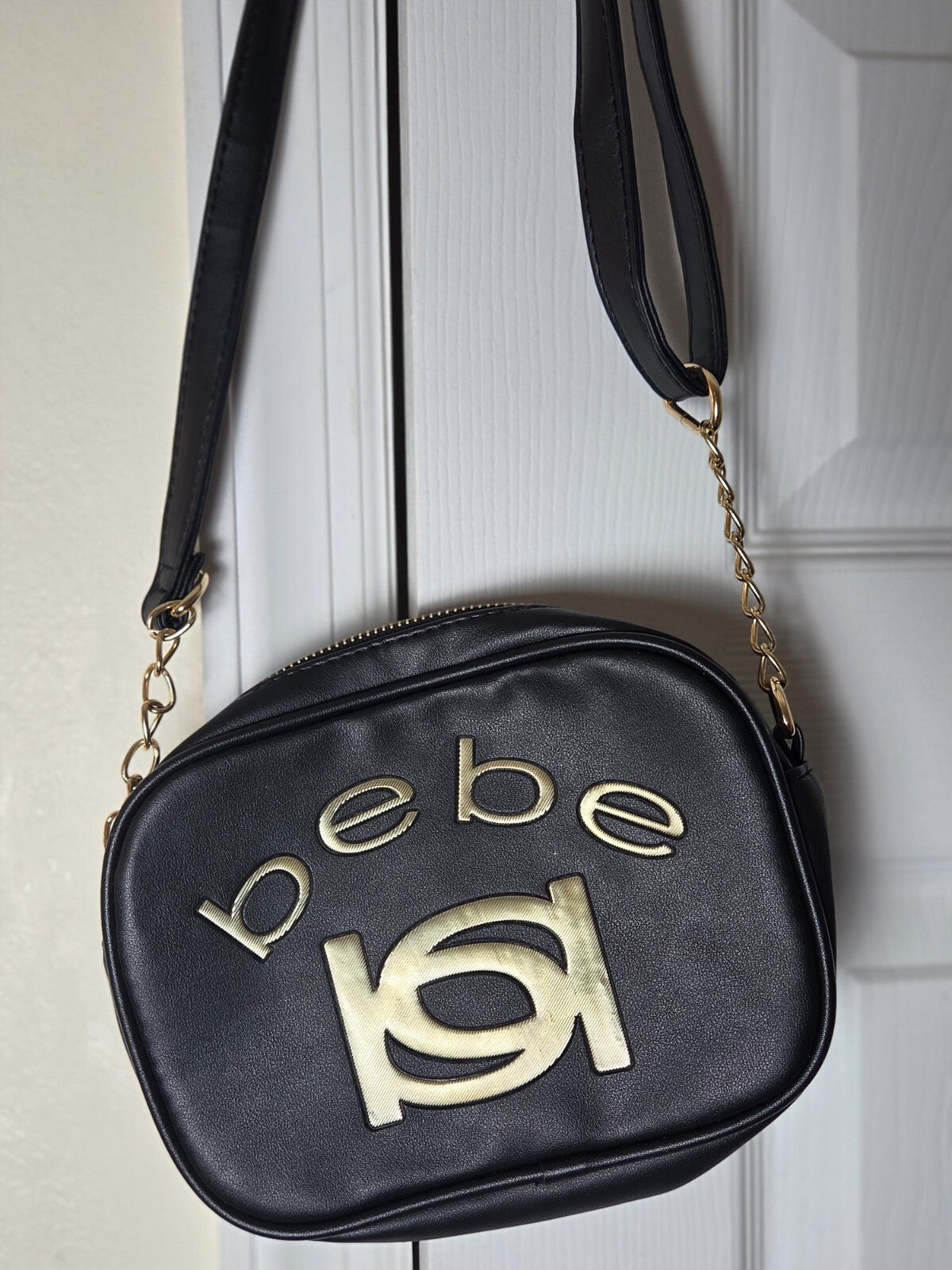 Bebe Black Shoulder Bag for Ladies   Stylish Everyday Purse for Women 