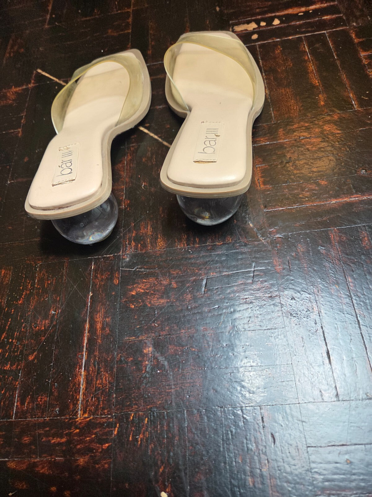 Women's Cayymen Ball Heel Sandals for Ladies Clear Strap  Shoes US  6.5