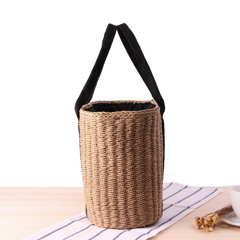 Handmade Rattan Straw Tote Bag Women Large Woven Shoulder Handbag Beach Totes