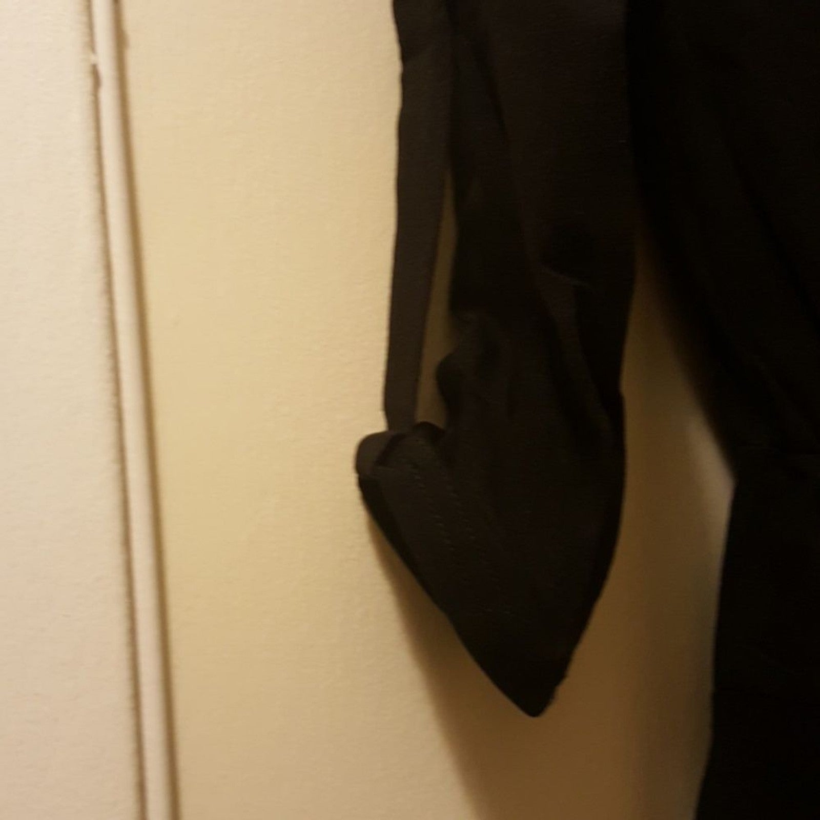 Women’s Solid Black Dress XS 3/4 Sleeve Casual Office Wear Classic Outfit