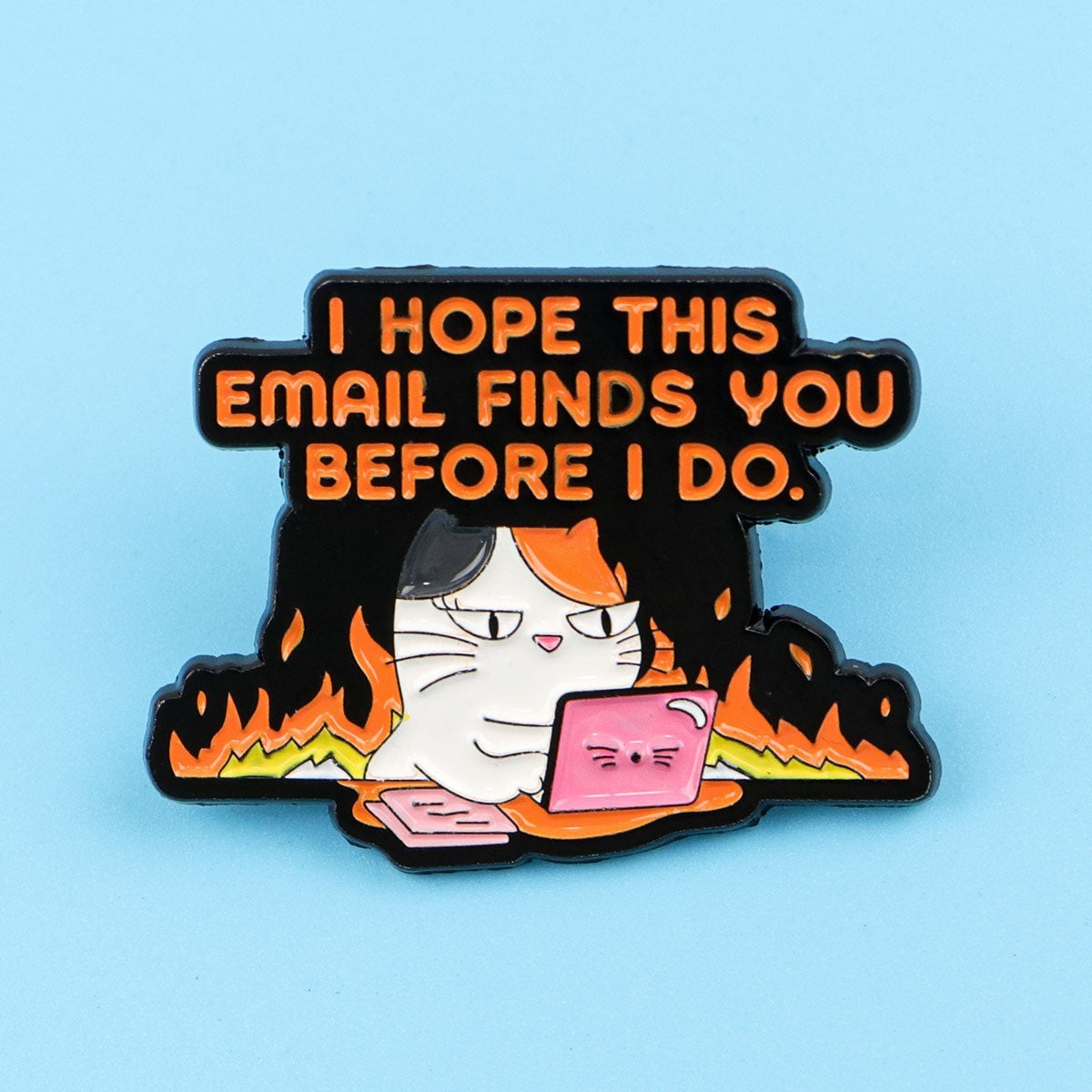 5Pcs Sarcastic Enamel Pin Set Office Work Humor Cat Dog Email Laptop Coworker Gi