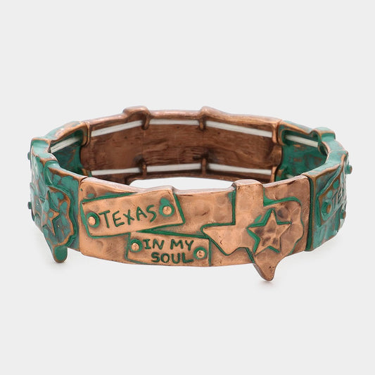 Texas in My Soul Stretch Message Bracelet for Women – Western Style Jewelry