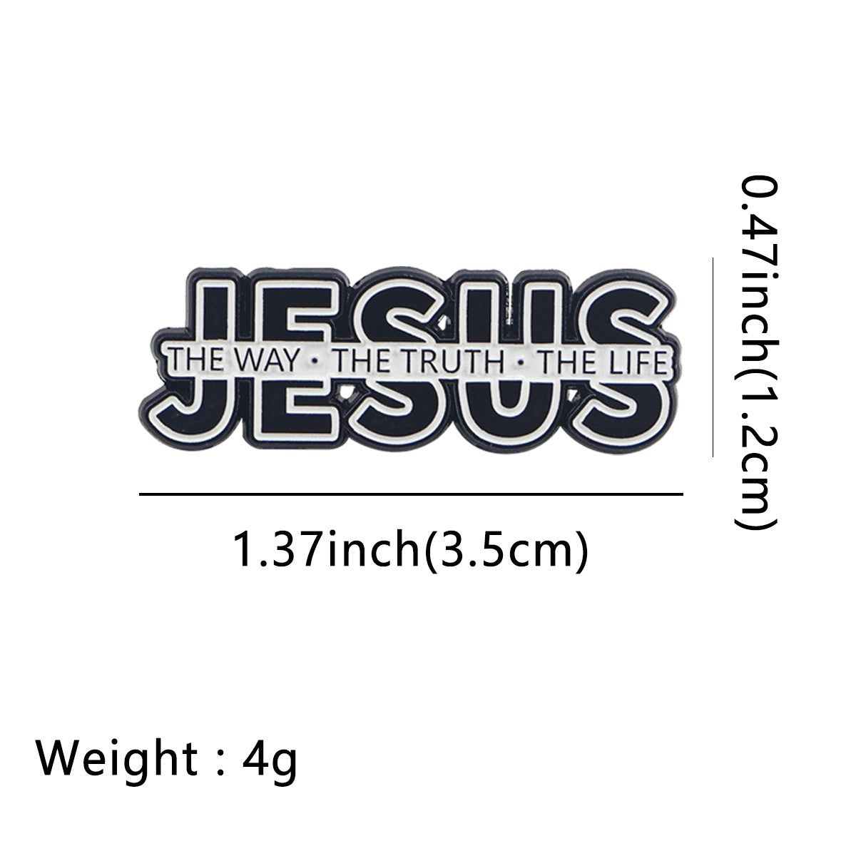 3pcs Christian Jesus The Way The Truth The Life Enamel Pin Set John 14:6