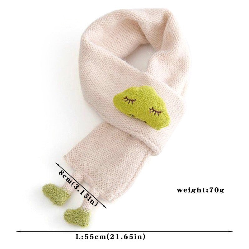 Adorable Toddler Winter Knit Scarf Pink Avocado Keyhole Neck Warmer