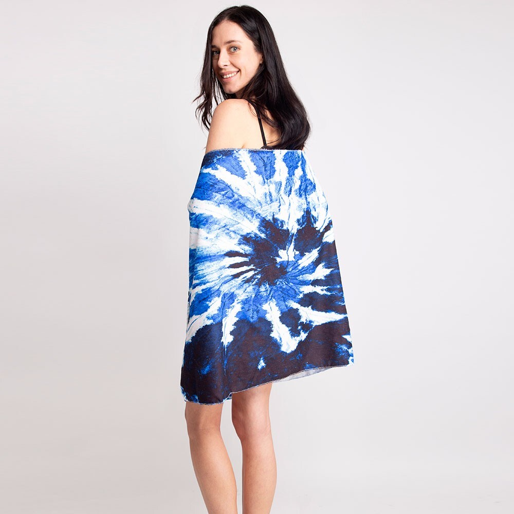 Tie Dye Print Beach Towel and Tote Bag Set Summer Travel Pool Vacation Accessory