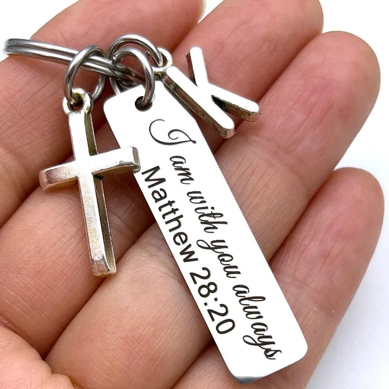 Inspirational Christian Bible Verse Keychain - I Can Do All Things Scripture Rel