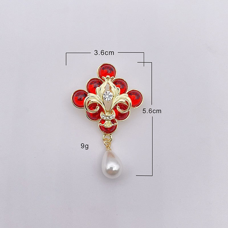4pcs Enamel Butterfly Fish Fleur de Lis Brooch Pin Set Fashion Jewelry Gift