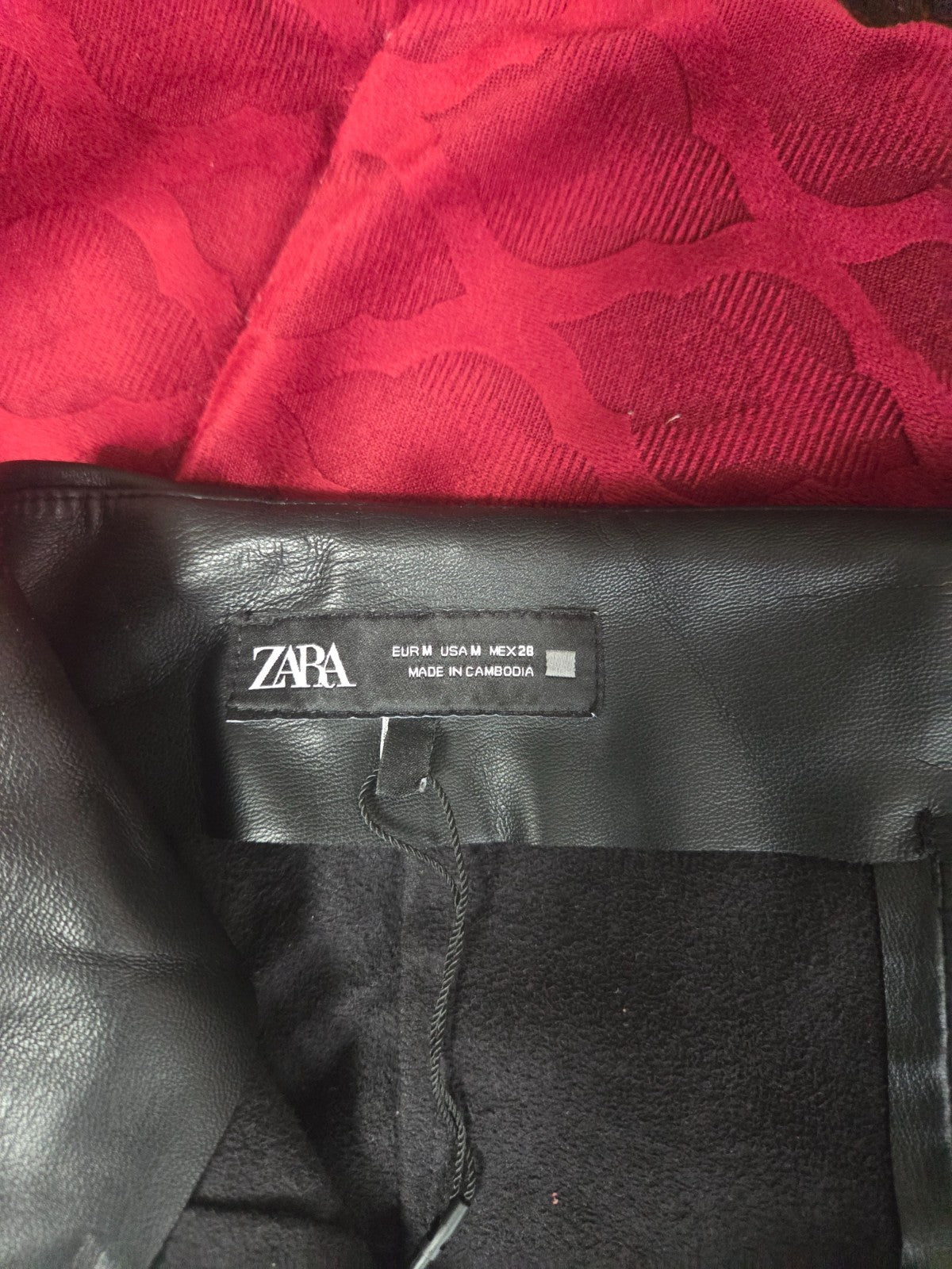Women’s Faux Leather Pants Size Medium High Waist Straight Leg Black Trousers