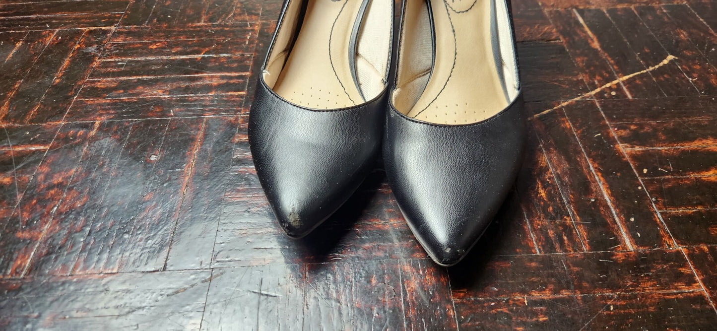 Lifestride Black Pumps 6.5 Womens Formal Office Shoes for Ladies 