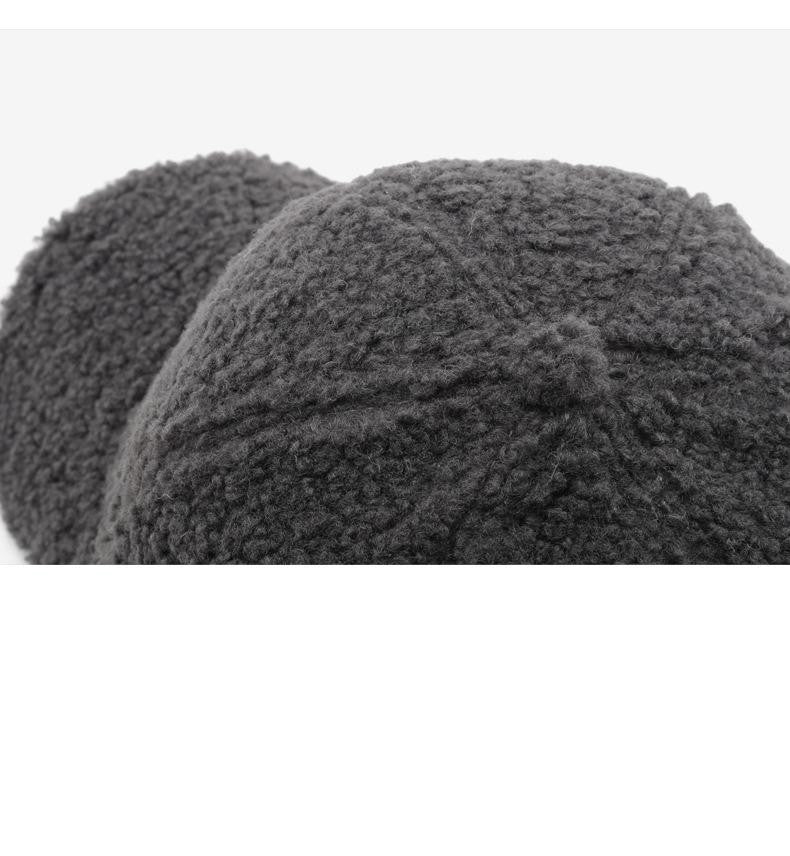 Dark Gray Fuzzy Sherpa Baseball Cap Teddy Fleece Hat Winter Adjustable