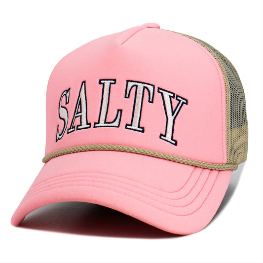 SALTY Mesh Back Trucker Hat Adjustable Snapback Cap Beach Surf Dad Hat Unisex