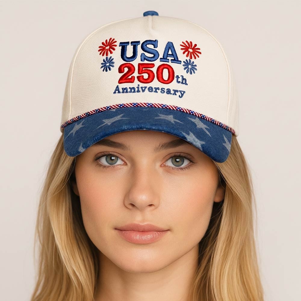 USA 250th Anniversary Commemorative Baseball Cap - Patriotic Anniversary Hat