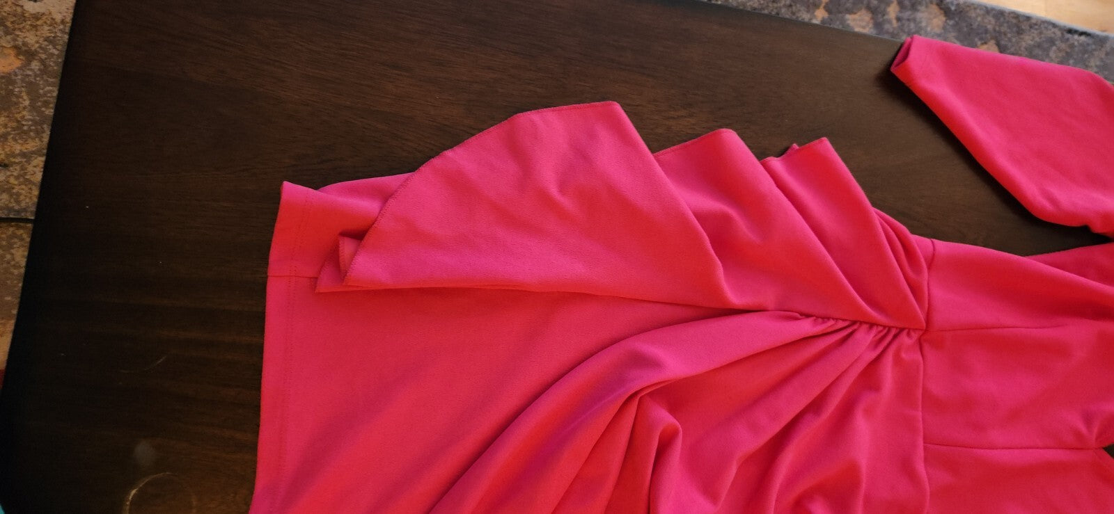 Venus Ruffled Hem Off Shoulder Dress for Women Pink Wedding Guest Dresses Medium