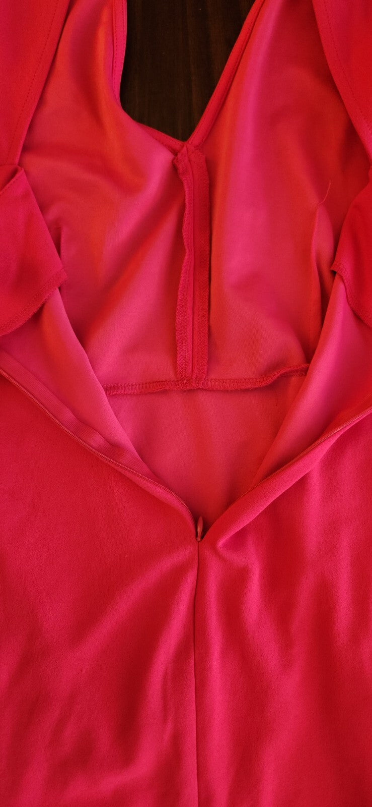 Venus Ruffled Hem Off Shoulder Dress for Women Pink Wedding Guest Dresses Medium