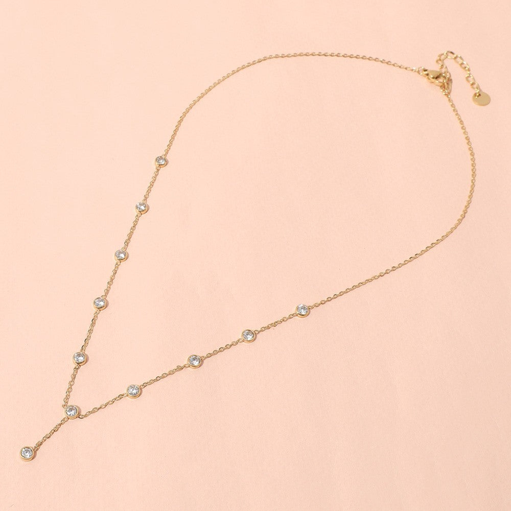 Gold Stainless Steel Curb Chain Necklace Modern Unisex Fashion Jewelry