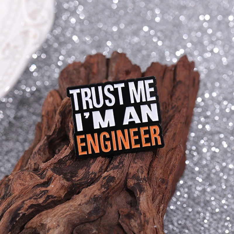 2pcs Funny Engineer & Older Than The Internet Enamel Pin Set Sarcastic Gift