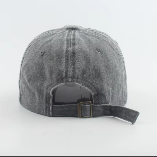 2 PCs Embroidered Peach Heart Denim Baseball Hat for Women Outdoor Accessories