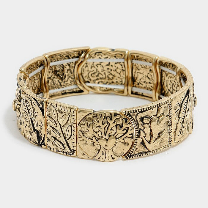 Live Truly Heart and Arrow Stretch Bracelet Inspirational Jewelry Gift for Women