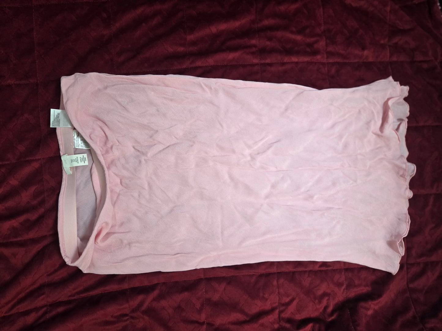 Pink Midi Skirt for Women Elastic Waistband Flowing A Line Skirt for Ladies S