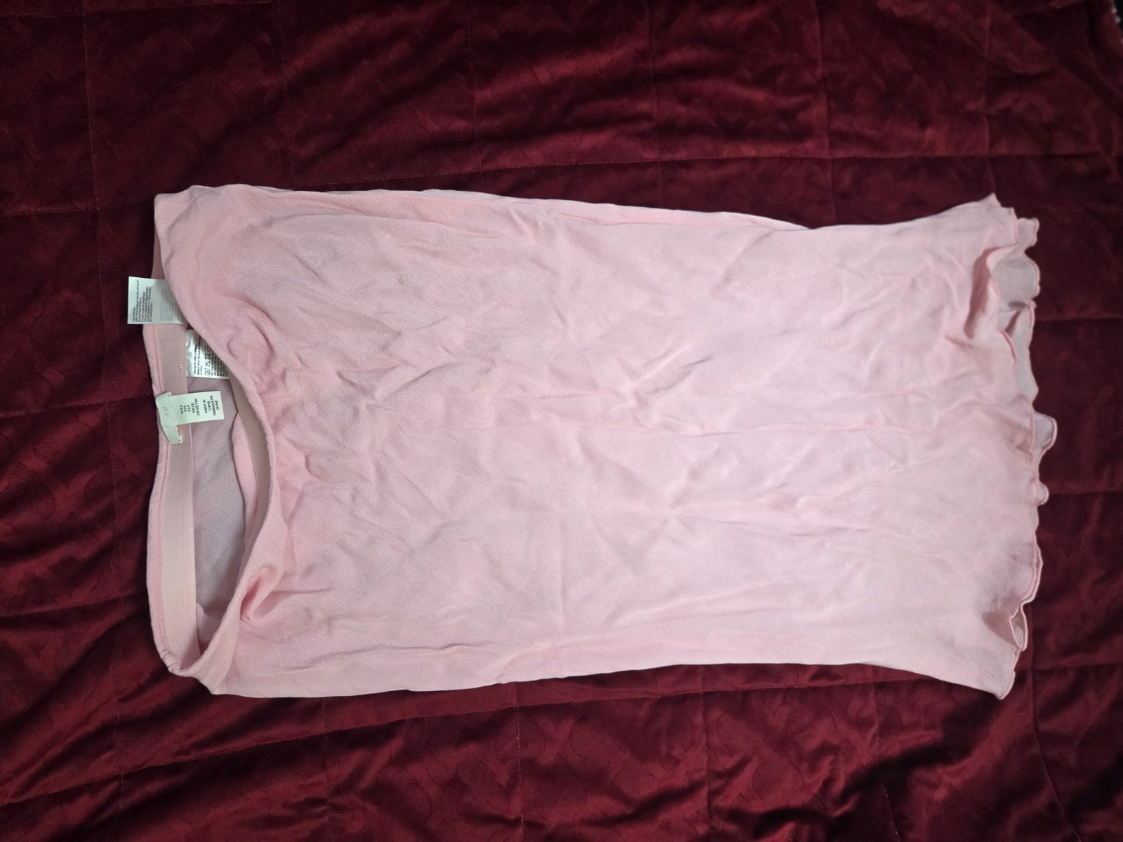 Pink Midi Skirt for Women Elastic Waistband Flowing A Line Skirt for Ladies S