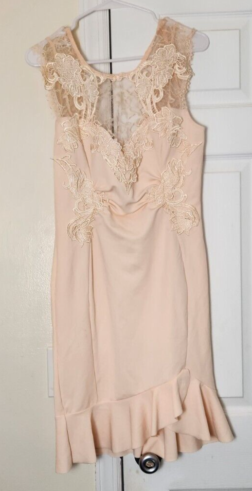 Lace Overlay Bodice Ruffled Dress for Women Formal Wedding Guest Dresses