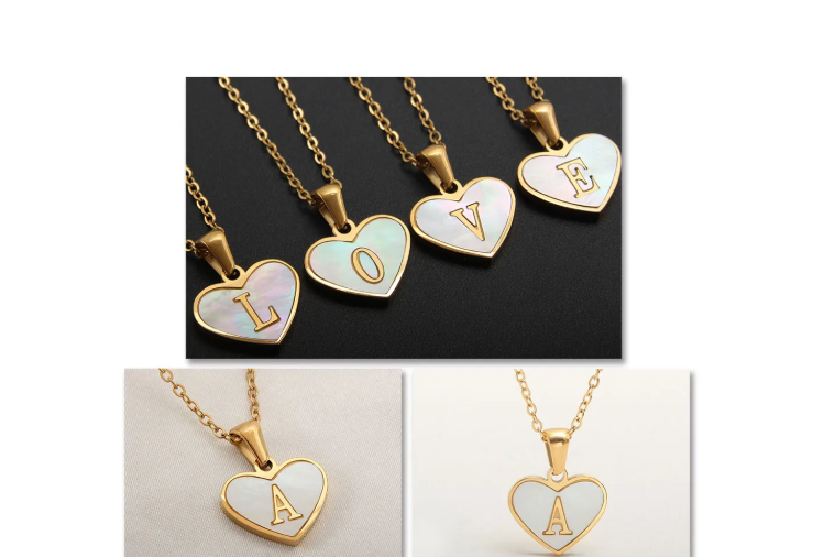Gold B  Initial Necklace for Women Girls  Gold Plated Stainless Steel  Jewelry