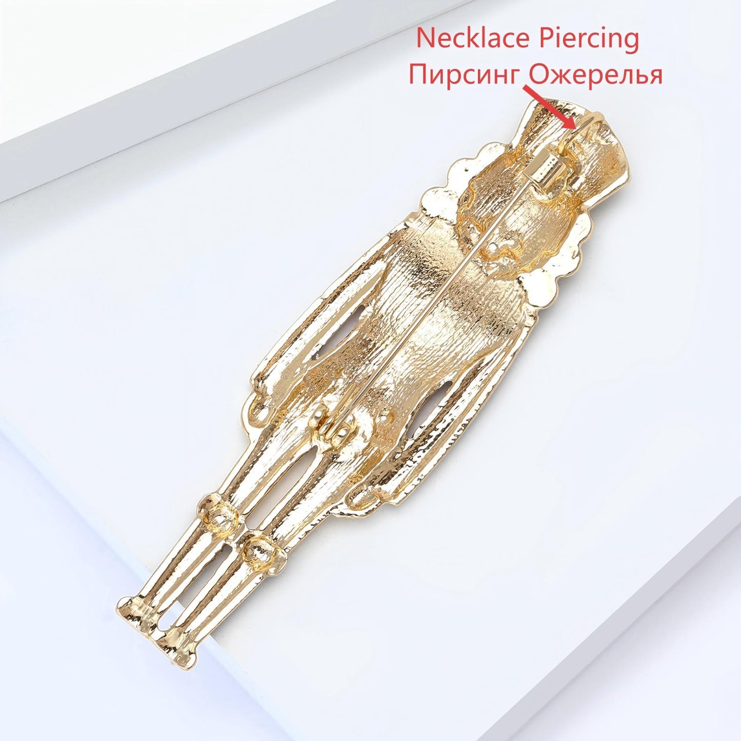 Vintage Style Christmas Nutcracker Brooch Pin Enamel Rhinestone Holiday Jewelry