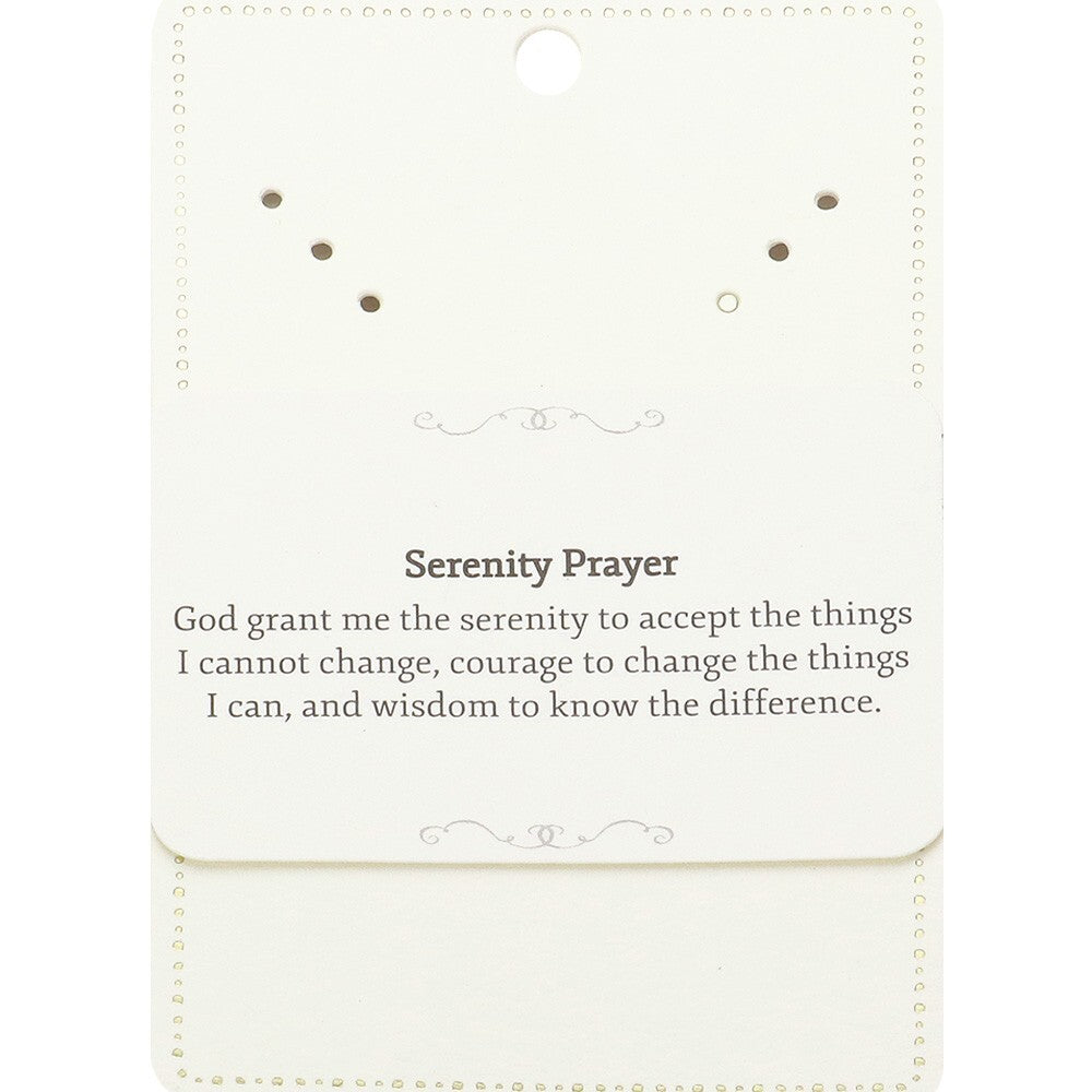 Inspiring Jewelry Serenity Prayer Message Cross Charm Bracelet Religious