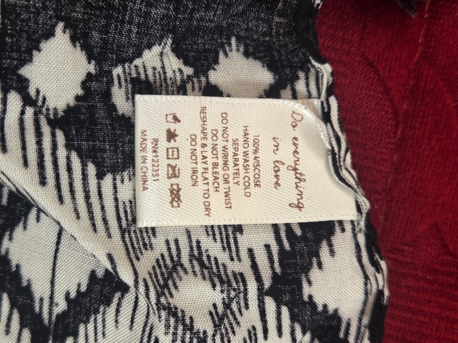 Ikat Geometric Tassel Scarf Wrap Shawl Black White Viscose Boho Festival New