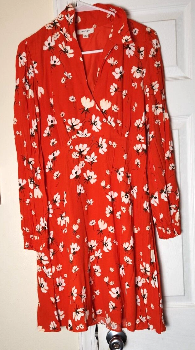Women's Floral Print Collared Mini Dress Size 8 On 34th Casual Spring Outfit