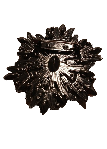 2pcs Large Crystal Flower Brooch Set Vintage Rhinestone Sunburst Pins