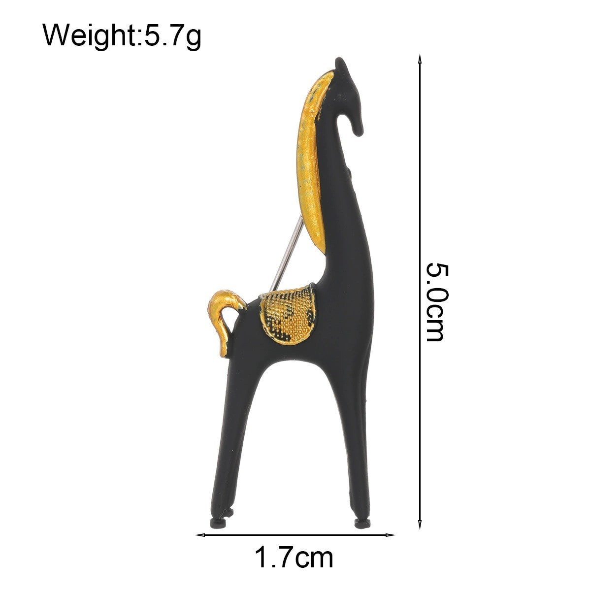 2pcs Abstract Horse Brooch Set Enamel Equestrian Gold Tone Animal Pin Jewelry
