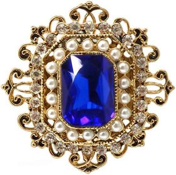 3pcs Vintage Victorian Style Brooch Pin Crystal Pearl Royal Fashion Jewelry