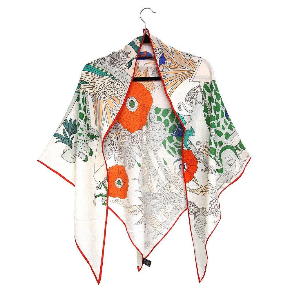 Vibrant Floral Animal Print Triangle Scarf Lightweight Boho Neck Wrap Shawl