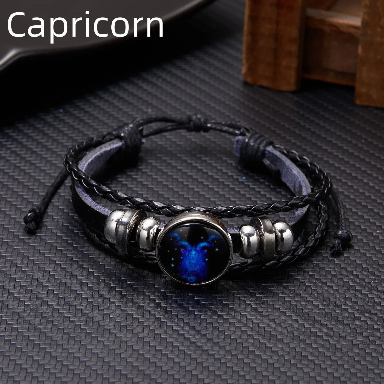 Capricorn  Zodiac Sign Bracelet Adjustable Astrology Jewelry for Men Gift Idea