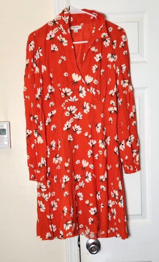 Women's Floral Print Collared Mini Dress Size 8 On 34th Casual Spring Outfit