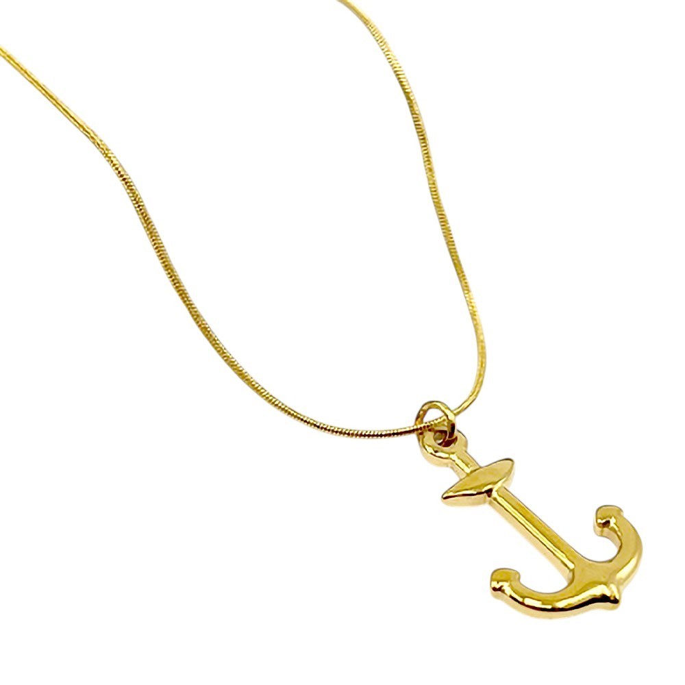 Stainless Steel Anchor Pendant Necklace Nautical Jewelry Men Women Gift