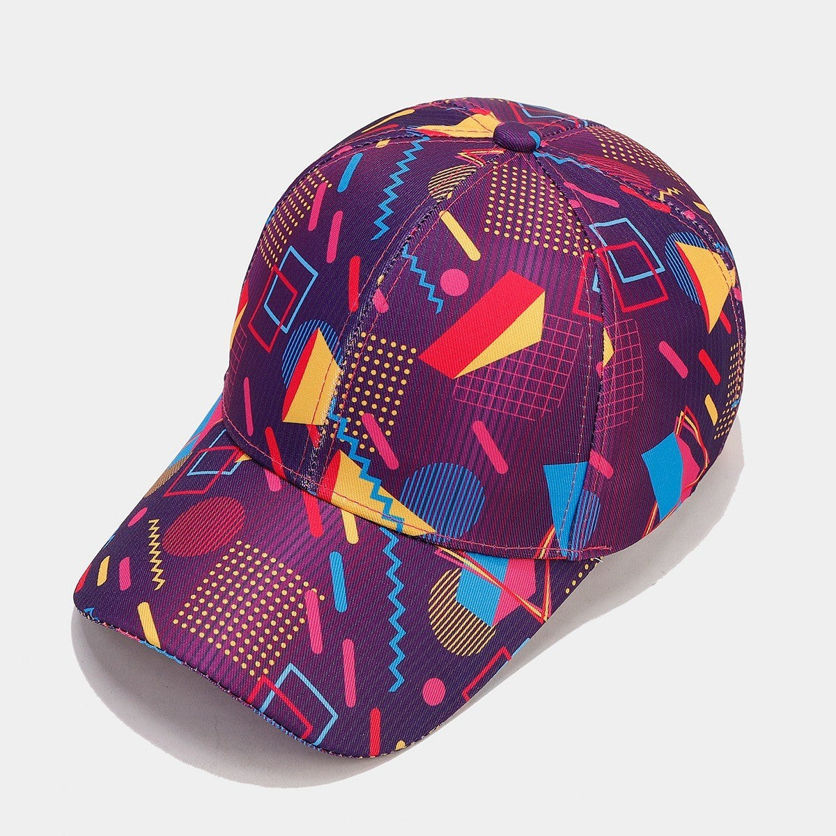 90s Retro Memphis Geometric Abstract Print Baseball Cap Snapback Hat