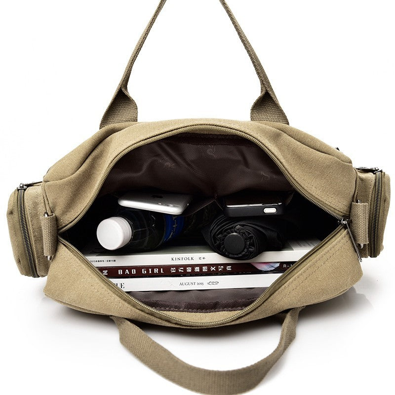 New Men's Vintage Canvas Messenger Bag Laptop Briefcase Satchel Travel Crossbody