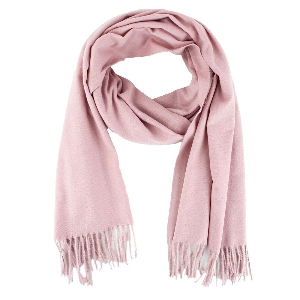 2 Piece Cashmere Blend Soft Wrap Shawl Scarf Women's Rose Fringe Accent 78 x 27"