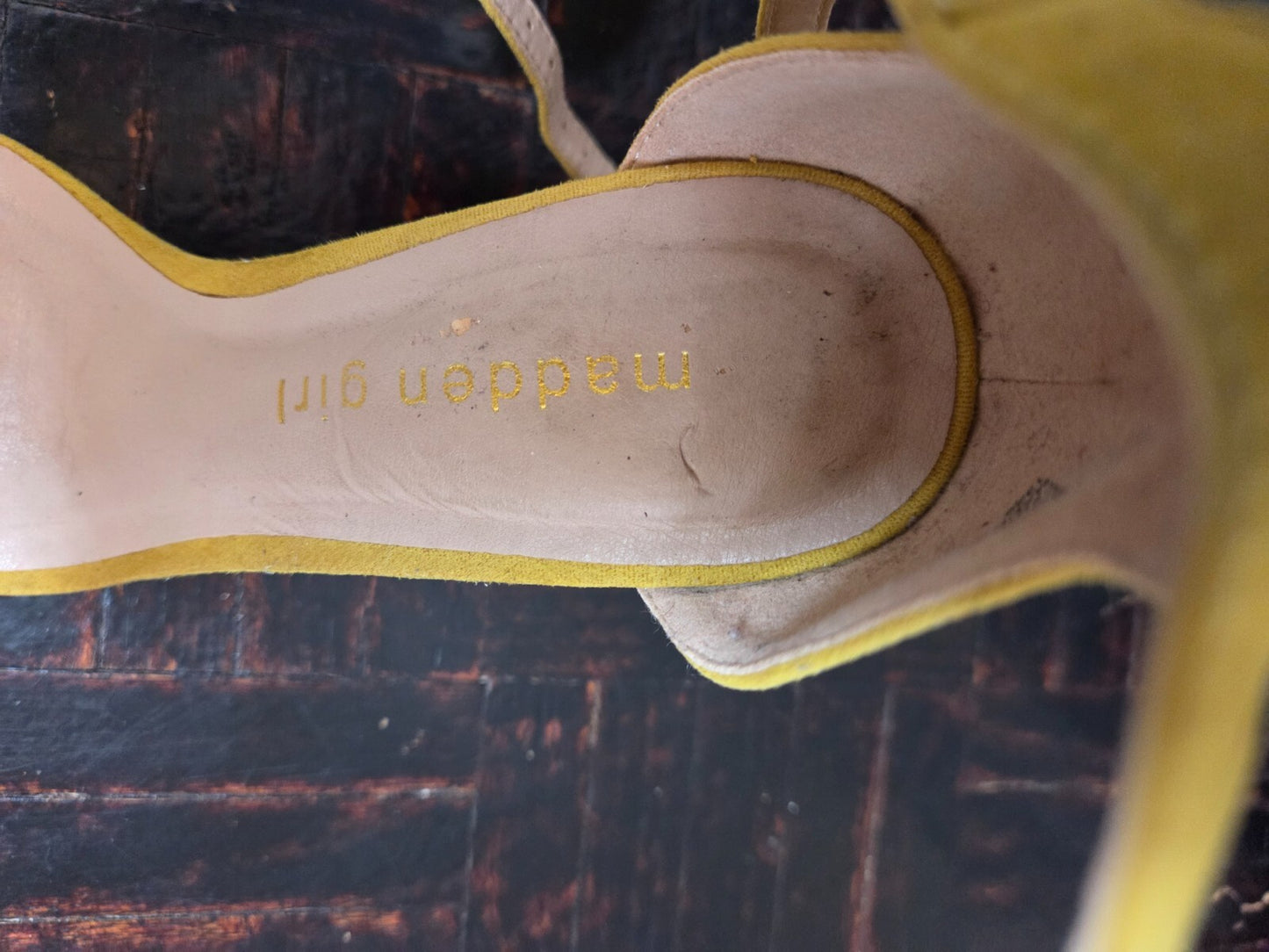 Madden Girl Block-Heel Dress Sandals for Women Yellow US Size 6.5