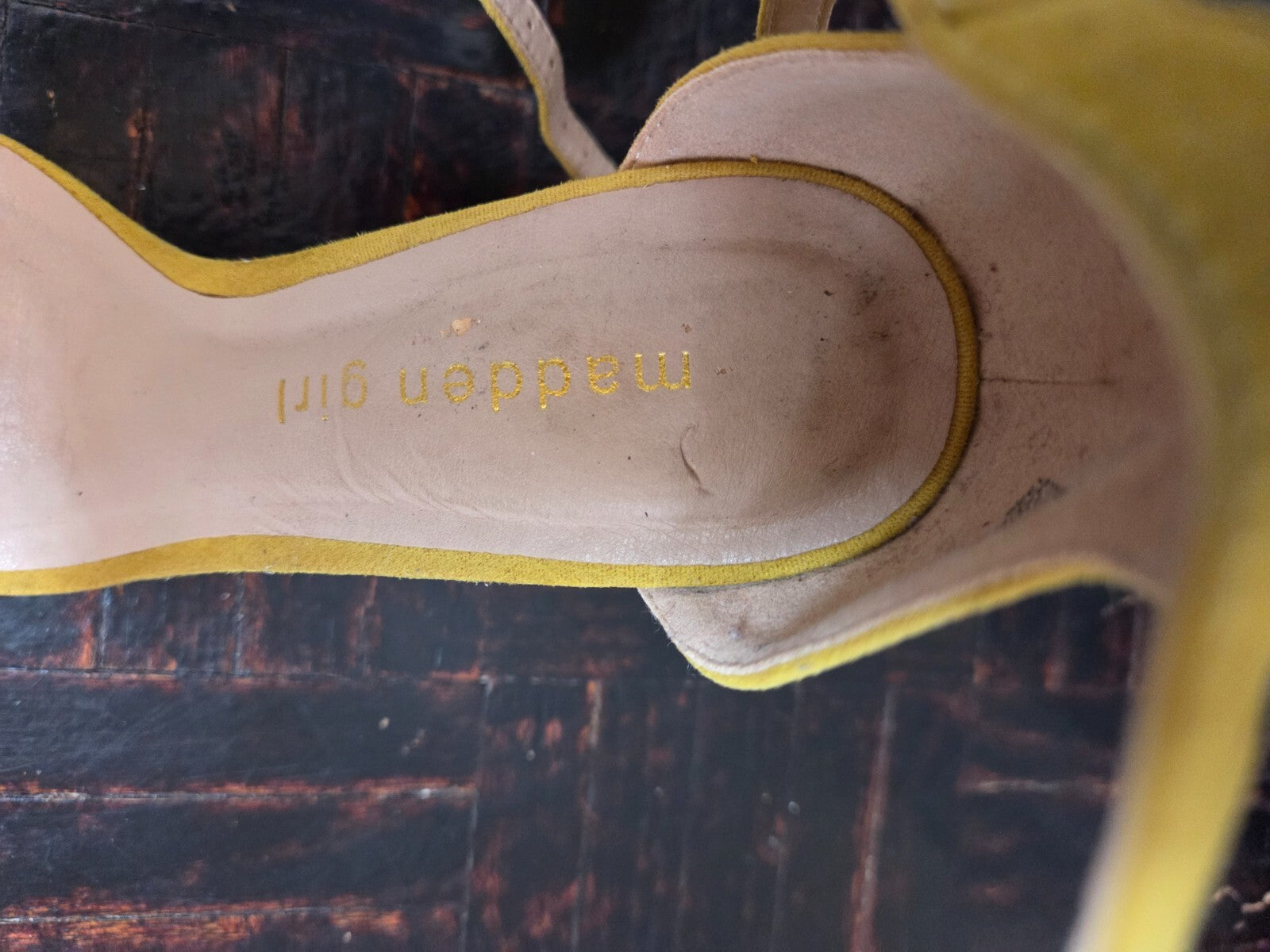 Madden Girl Block-Heel Dress Sandals for Women Yellow US Size 6.5