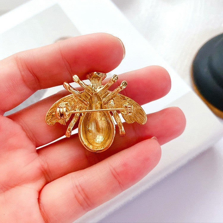 3pcs Bee Brooch Set Enamel Rhinestone Insect Pins Fashion Jewelry Gift