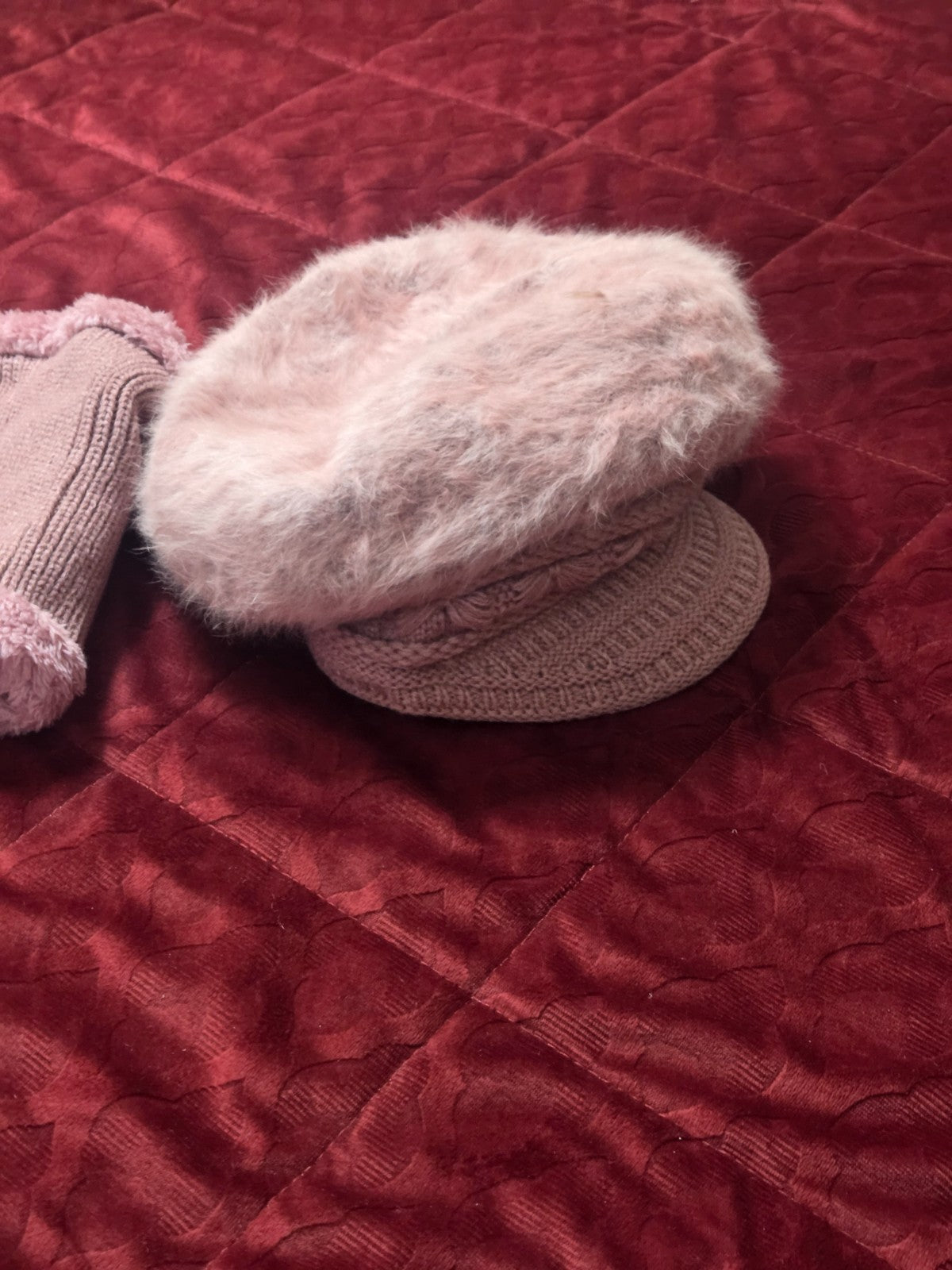 Women 2PC Winter Cable Knit Beanie Hat Scarf Set Fleece Lined Warm Thick