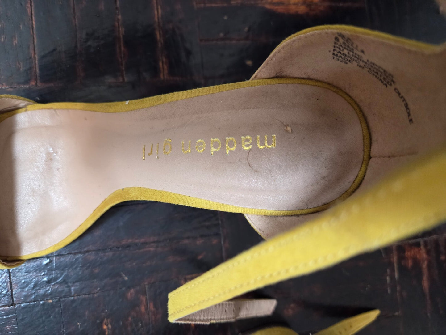 Madden Girl Block-Heel Dress Sandals for Women Yellow US Size 6.5