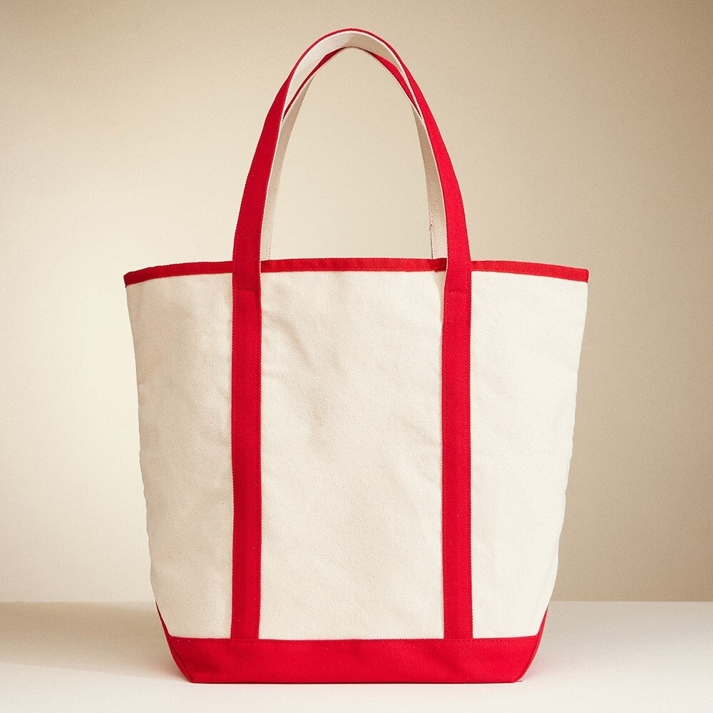 Anchor Wheel Printed Canvas Tote Bag Nautical Beach Travel Shoulder Handbag