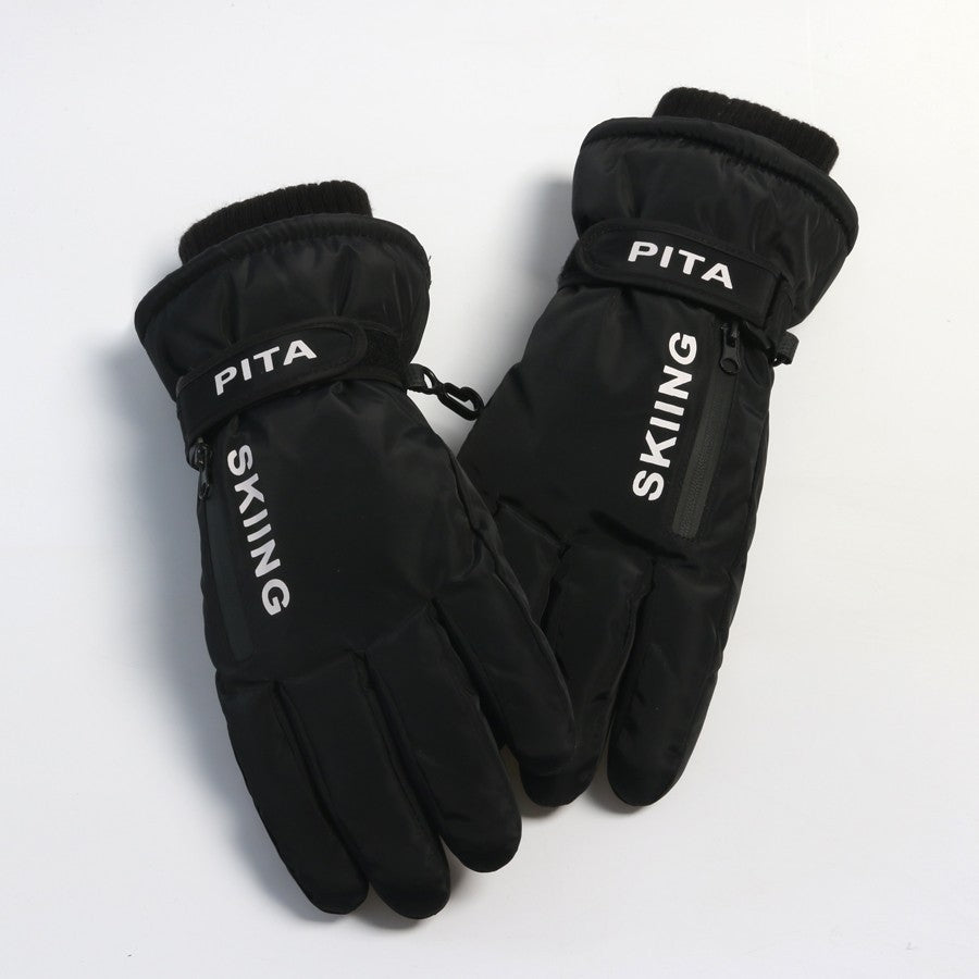 Black  Waterproof Ski Snow Snowboarding Winter Gloves Touchscreen Women ONE SIZE