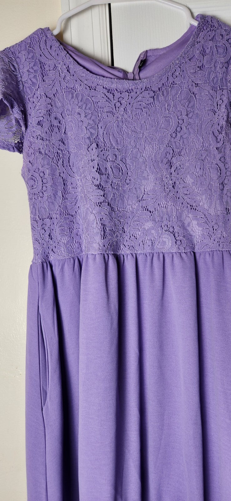 Big Girls Lace Boho Flower Girl Dress Ruffle Sleeve A-Line Formal Dresses XL
